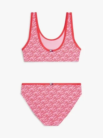 2-delad baddräkt för barn med monogram