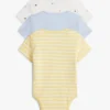 3-pack stretchiga bodyar för Baby