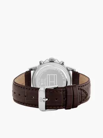 40 mm klocka med läderarmband