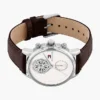 40 mm klocka med läderarmband