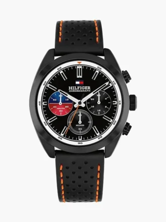 40 mm kronografklocka med läderarmband