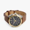 40 mm kronografklocka med läderarmband