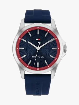 43 mm sportklocka med silikonarmband