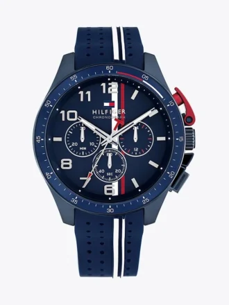 46 mm sportklocka med silikonarmband