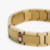 Armband med platta länkar och randiga detaljer Armband med platta länkar och randiga detaljer