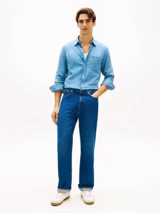 Avslappnad rak Jeans