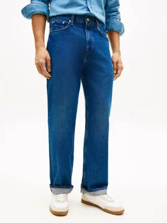 Avslappnad rak Jeans