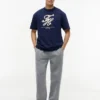 Avslappnade joggingbyxor i borstad fleece