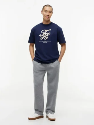Avslappnade joggingbyxor i borstad fleece