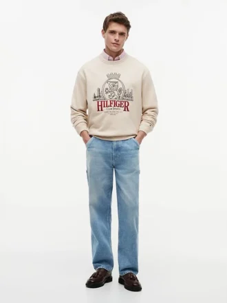 Avslappnade raka carpenterjeans