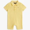 Baby-polo-overall i kabelstickat för spädbarn