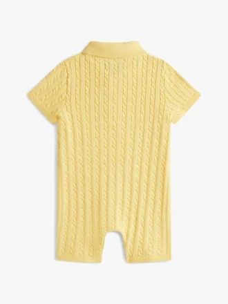 Baby-polo-overall i kabelstickat för spädbarn