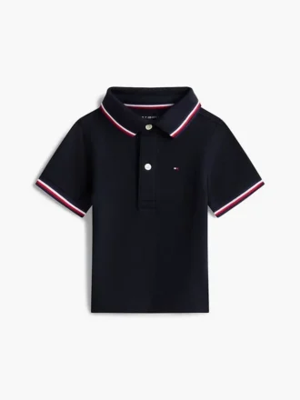 Baby-polo-tröja med kontrastkant för spädbarn