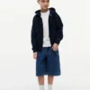 Baggy jeansshorts med graffititryck för barn Baggy jeansshorts med graffititryck för barn