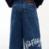 Baggy jeansshorts med graffititryck för barn Baggy jeansshorts med graffititryck för barn