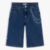 Baggy jeansshorts med graffititryck för barn Baggy jeansshorts med graffititryck för barn