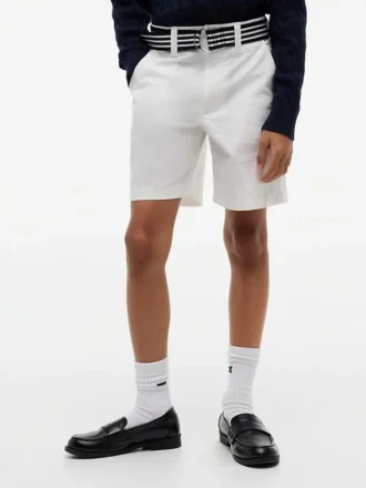 Baggy stretch-chinoshorts med bälte för barn