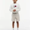 Baggy stretch-chinoshorts med bälte för barn Baggy stretch-chinoshorts med bälte för barn