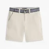 Baggy stretch-chinoshorts med bälte för barn Baggy stretch-chinoshorts med bälte för barn