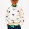 Barn-sweatshirt med segelflagga över hela plagget Barn-sweatshirt med segelflagga över hela plagget
