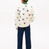 Barn-sweatshirt med segelflagga över hela plagget Barn-sweatshirt med segelflagga över hela plagget