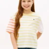 Barn-T-shirt med blandade ränder Barn-T-shirt med blandade ränder