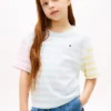 Barn-T-shirt med blandade ränder Barn-T-shirt med blandade ränder