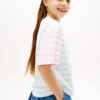 Barn-T-shirt med blandade ränder Barn-T-shirt med blandade ränder