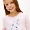 Barn-T-shirt med blommigt monogram