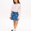 Barn-T-shirt med blommigt monogram
