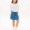 Barn-T-shirt med blommigt monogram