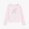 Barn-T-shirt med blommigt monogram