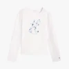 Barn-T-shirt med blommigt monogram