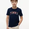 Barn-T-shirt med blommigt Tommy-logo