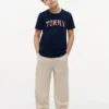 Barn-T-shirt med blommigt Tommy-logo