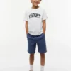 Barn-T-shirt med blommigt Tommy-logo