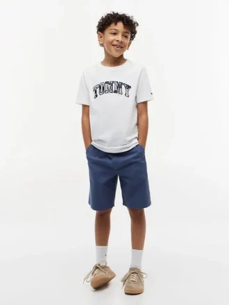 Barn-T-shirt med blommigt Tommy-logo