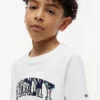 Barn-T-shirt med blommigt Tommy-logo