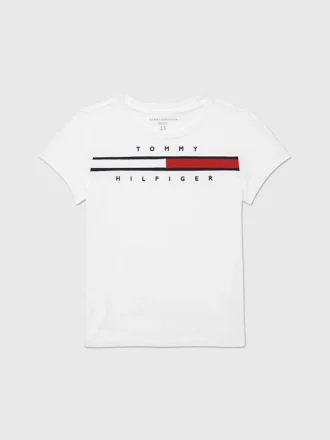 Barn-T-shirt med broderat flaggmärke