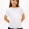 Barn-T-shirt med Hilfiger-logotyp och knytning fram