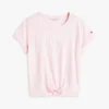 Barn-T-shirt med Hilfiger-logotyp och knytning fram