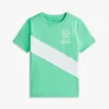 Barn-T-shirt med monogram och randigt mönster