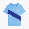 Barn-T-shirt med monogram och randigt mönster