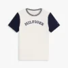 Barn-T-shirt med monotyp-logotyp och färgblock