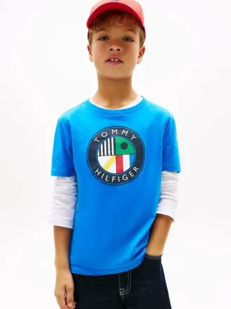 Barn-T-shirt med seglingscirkel-logo