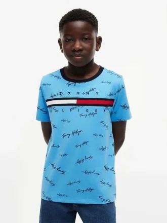 Barn-T-shirt med tryck över hela