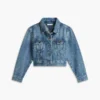 Barnjacka i denim med broderad stjärna