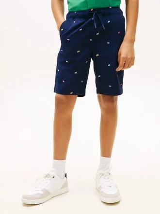 Barnshorts med flaggmönster