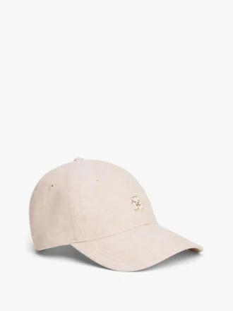 Baseballkepsar i linneblandning med monogramlogotyp