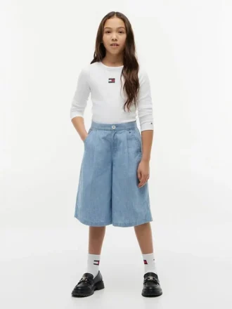 Bermudashorts i chambray för barn